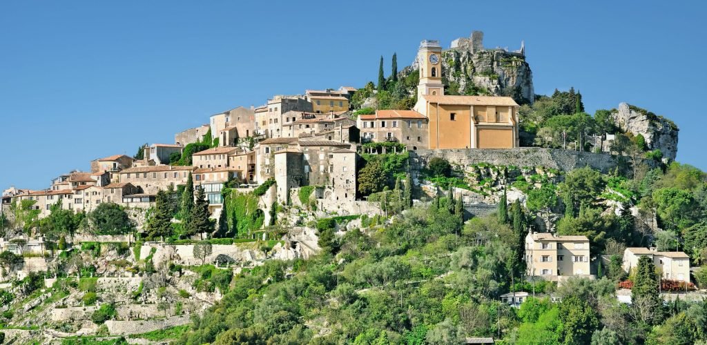 Eze at Cote d Azur,French Riviera,South of France medieval Village of Eze Close to Nizza or Nice at Cote d Azur,French Riviera,South of France